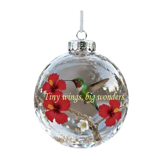 Christmas Ornament Christmas Tree Bird Spherical Decorative Pendant Snowflake Ornament Holiday Tree Decoration