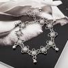 Women Vintage Chain Hollow Foot Anklet Water Drop Tassel Jewelry Decoration Gift