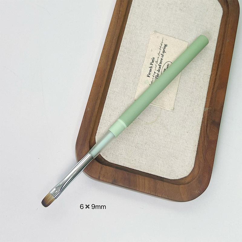 Metal Pen Holder Nail Art Brush Set: Round, Gradient, Flat Head Gel Polish Pens