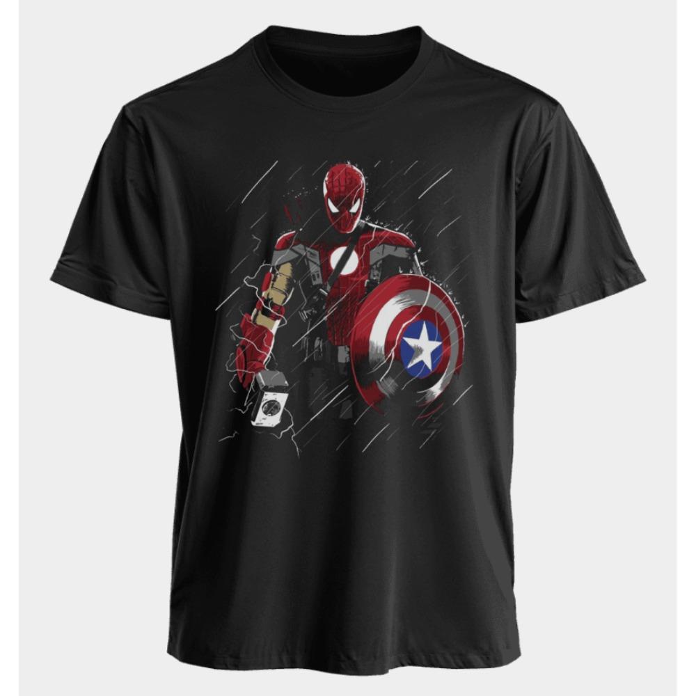 

Мужская футболка-Мужчина Капитан Америка Тор Летняя Американская Весна и Осень Новая Повседневная Ретро Принт Короткий рукав 4XL