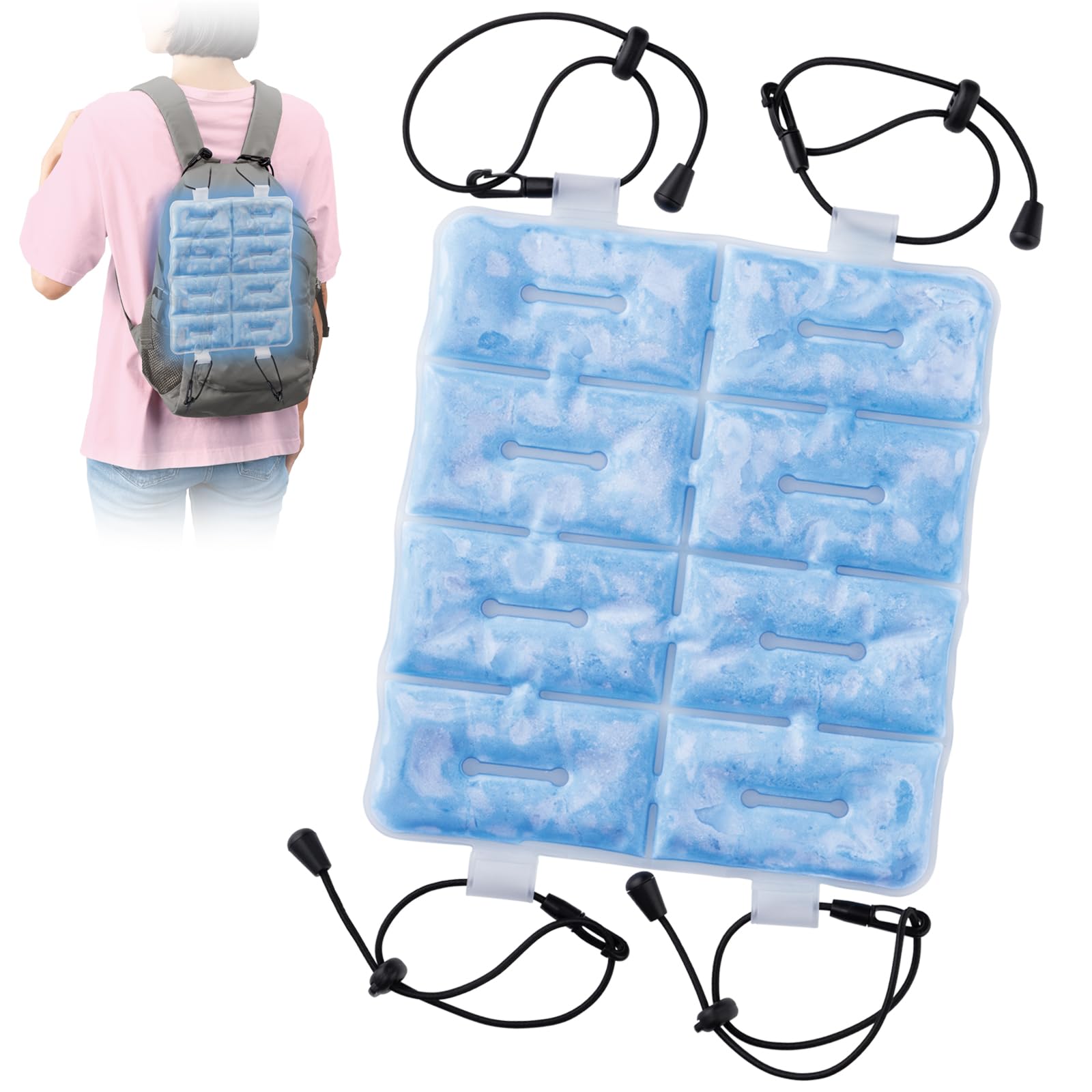 

Comolife Охлаждающая спину Охлаждающая Холодная Натуральная Товары для предотвращения жары Подушка, Подушечка, Хранение, Рюкзак, Замораживание, PCM, Тепловой удар, синий