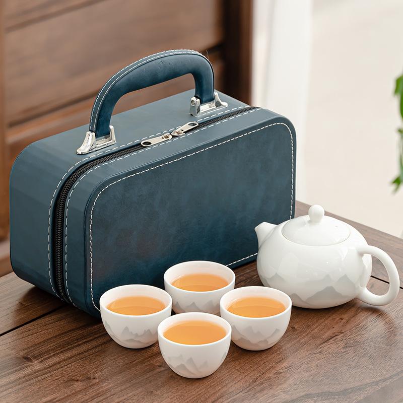 

Набор для чая Кунг-фу, чернила, дорожный набор для чая для улицы, чайная чашка, бизнес