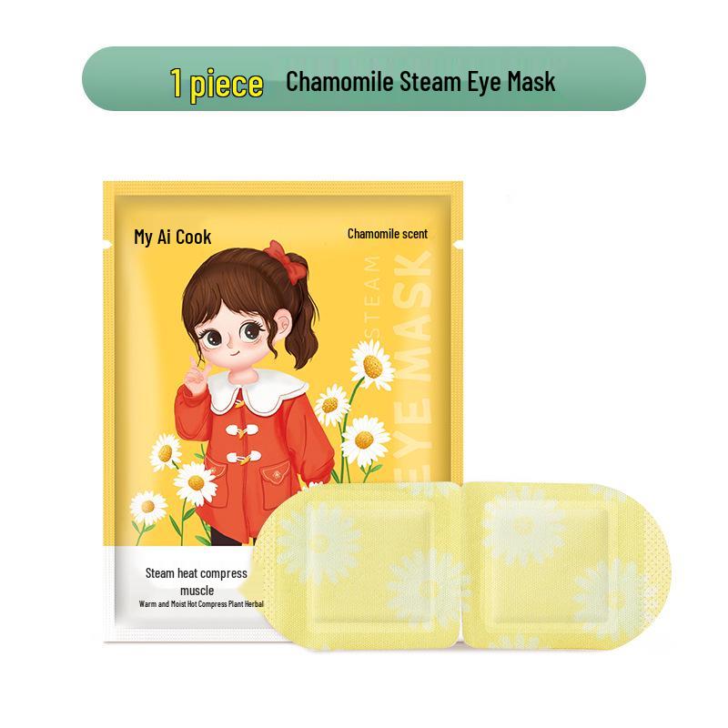 Mugwort Rose Self-Heating Steam Eye Mask - Blackout Hot Compress for Eye Protection and Sleep