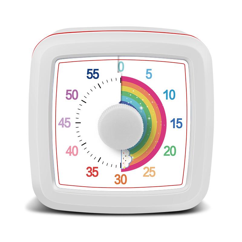 Square Student Timer Learning Reminder Alarm Clock Time Management Desktop Rainbow Countdown Portable Timer