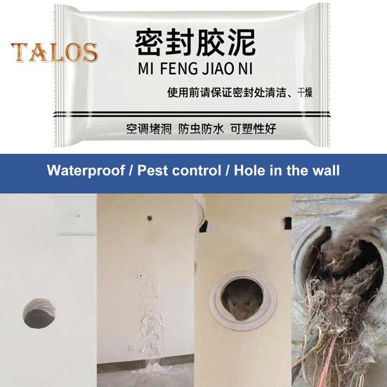 4 Pcs Waterproof Sealant Mastic Malleable Leak-Proof Repair Clay Sealant Fast-Drying Mending Mud for Wall Hole Drain Connection