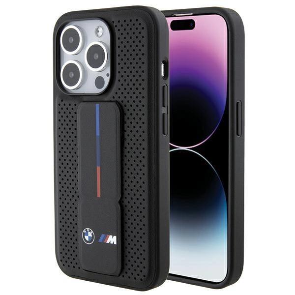 Bmw Bmhcp15Lgspprk Iphone 15 Pro 6.1 Czarny/Black Hardcase Grip Stand Smooth & Perforated