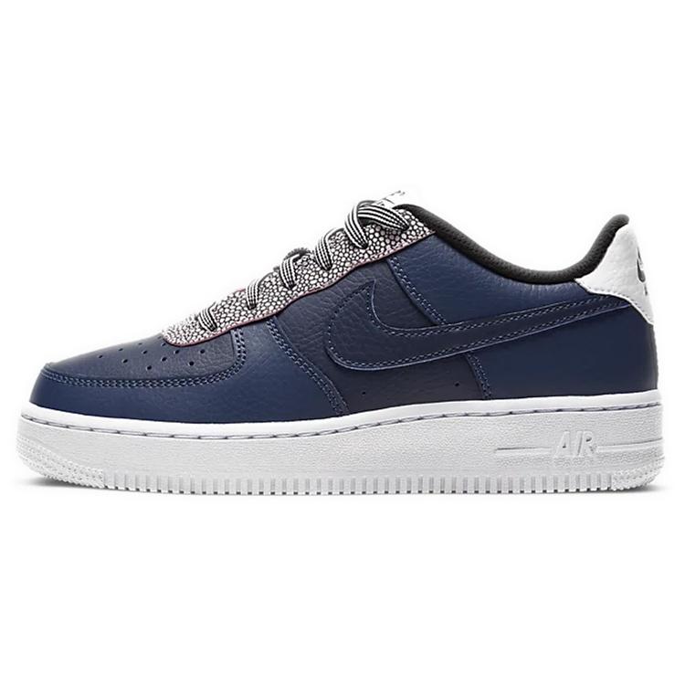 (GS) Nike Air Force 1 LV8 4 Pebble Print - Midnight Navy Kids CN5715-400 EU 35.5