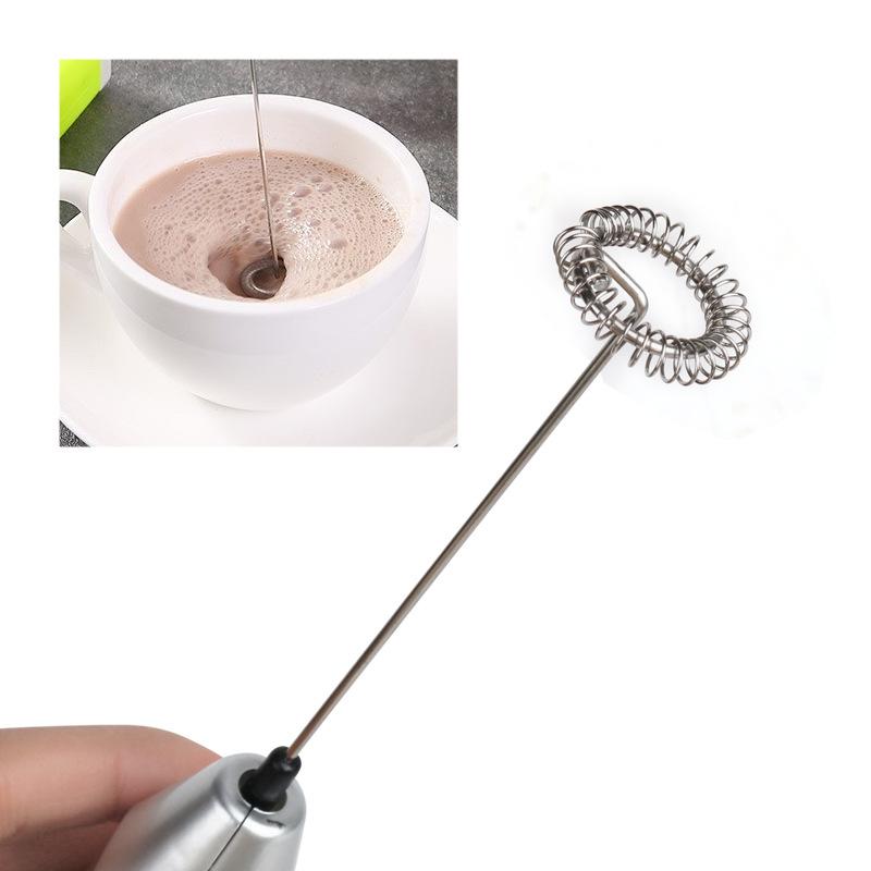 Stainless Steel Egg Beater Handheld Electric Milk Beater Milk and Coffee Blender Mini Milk Foam Machine