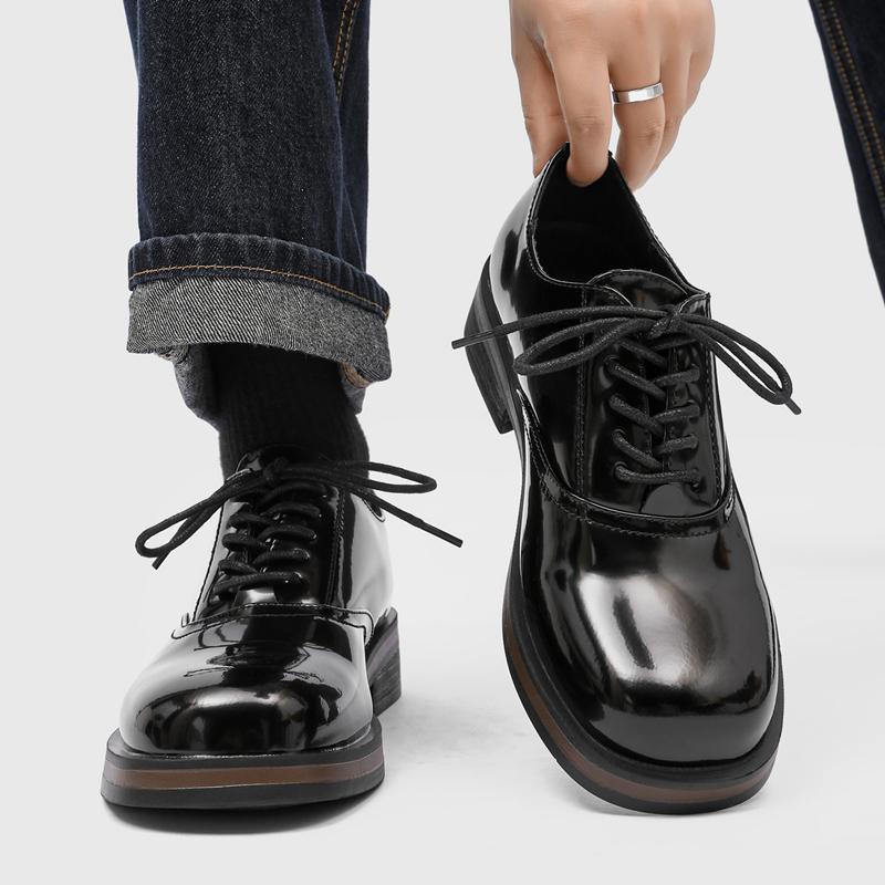 British Style Men Leather Casual Shoes Classic Male Oxford Shoes New Arrival Dress Business Shoes Thick Bottom Footwear Sneakers