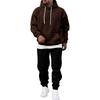 Men's Casual Sweatshirt Set with Knit Pattern for Fall Winter Daily Wear