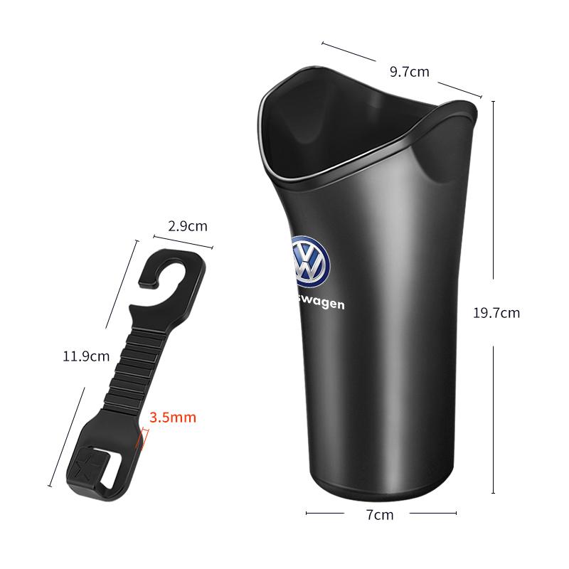 1/2Pcs Car Styling Car Storage Box Umbrella Garbage Organizer Bucket For Volkswagen Tiguan Golf-4 5 6 7 MK6 B5 B6 B7 Jetta Lavida Polo Tiguan Passat