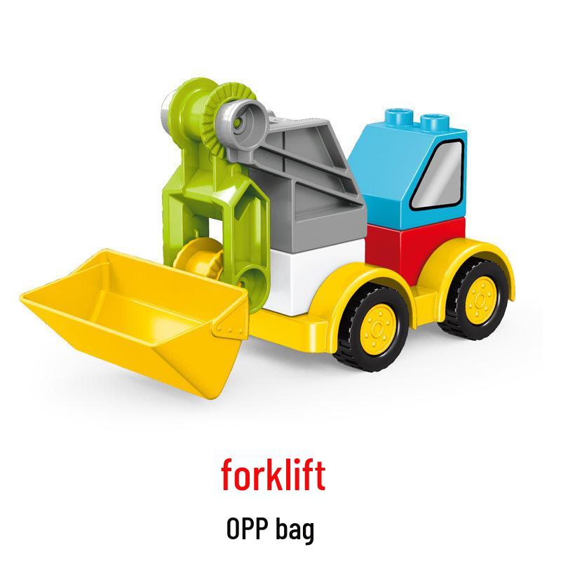 Versatile Engineering Car Toy: Suitable with LEGO Large Bricks, Encourages Creativity and Learning In Children, Ideal for Small Gifts.