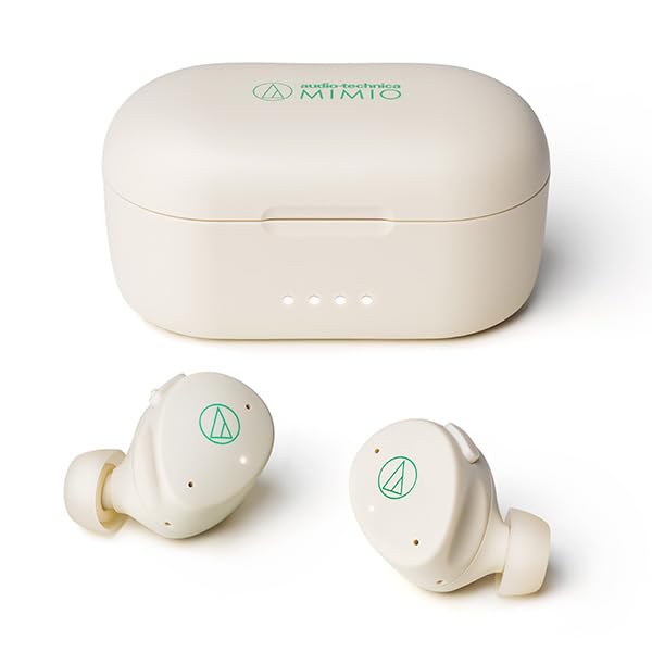 Mimio ASSIST ONE Sluchátka pro sluchově postižené s aplikací pro zpětnou vazbu zvuku, ekvalizérem, Bluetooth plně bezdrátová sluchátka s potlačením hluku, binaurální, béžová