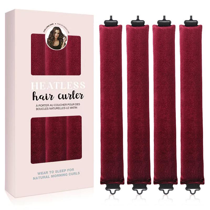 Exclusive 3-Piece No-Heat Curling Iron Set - U-Shaped Sleep Waves In Color Box Packaging