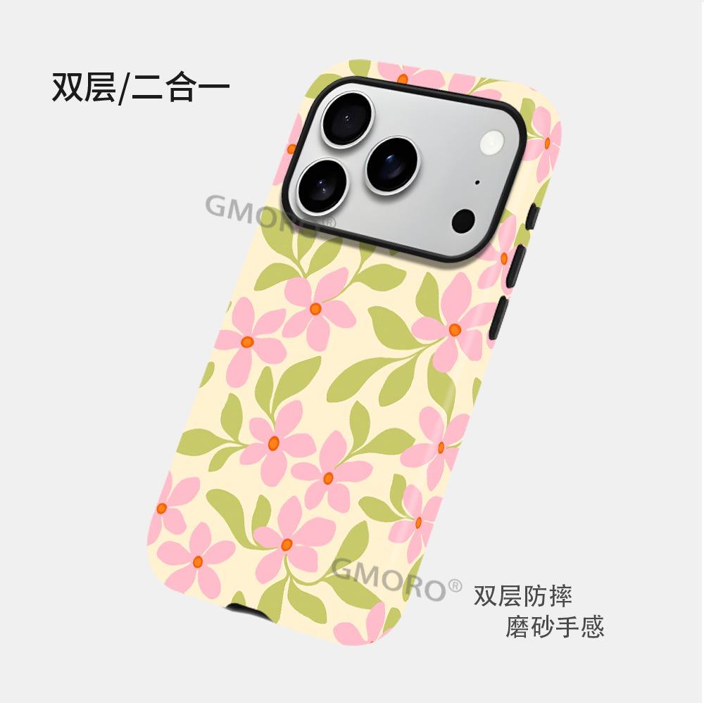 Amazon hot-selling beautiful iphone15pro matte mobile phone case Apple 16/17 film two-in-one protective case