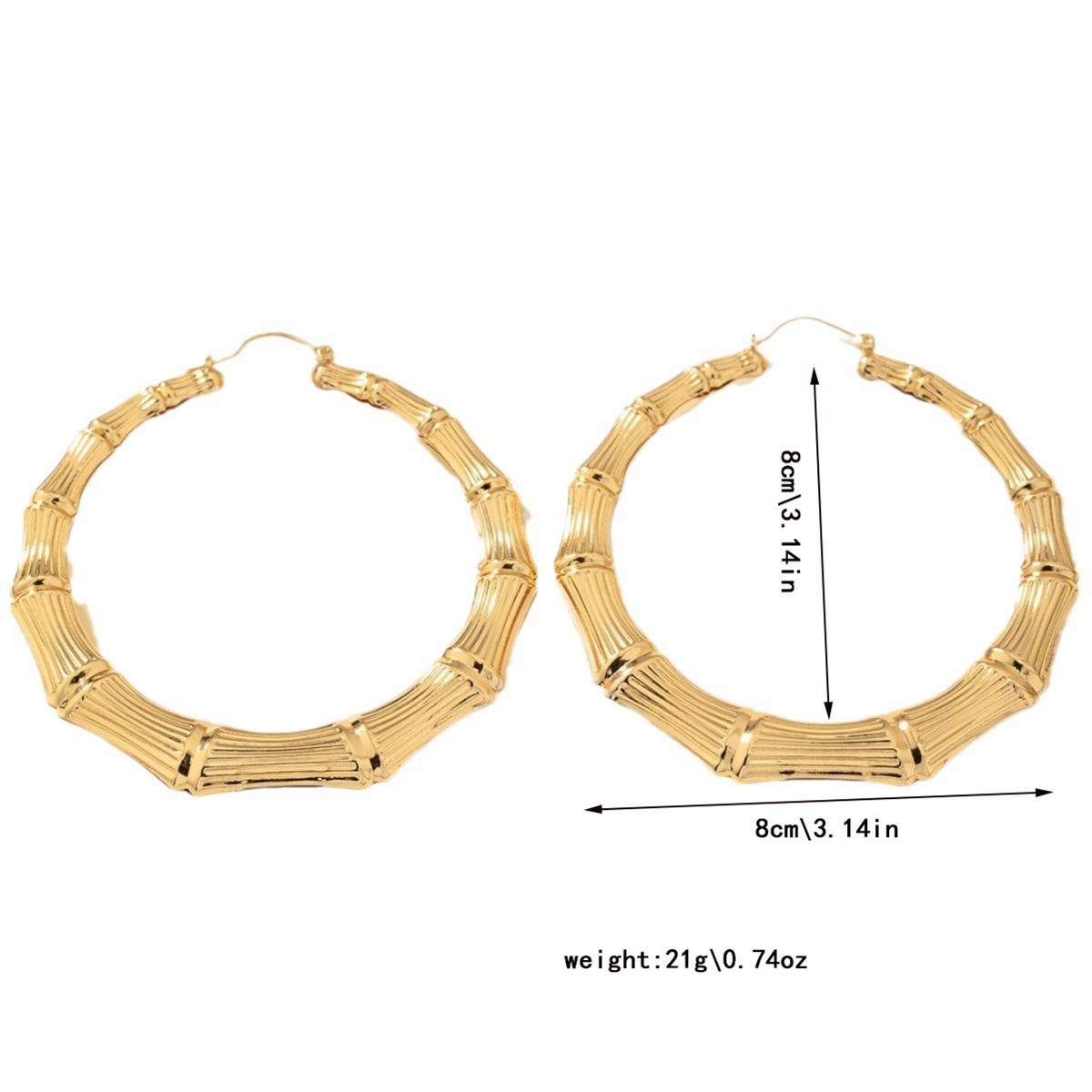 Серьги-кольца в стиле бамбуковой секции — фото 5