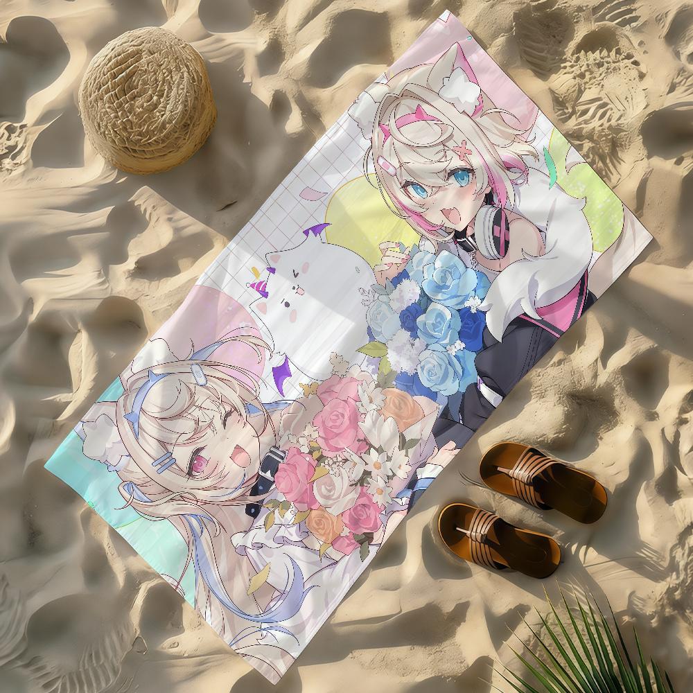 Band F-Fuwamoco-S Towel Soft Lightweight Anti-Sand Large Beach Towel Quick-Drying Bath Sports Family