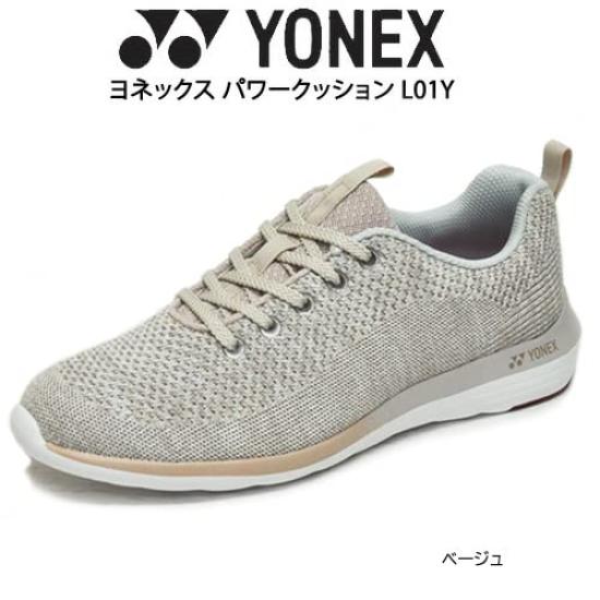 YONEX Power Cushion L01Y Walking Size Cm Women's Shoes, Beige, 24.5