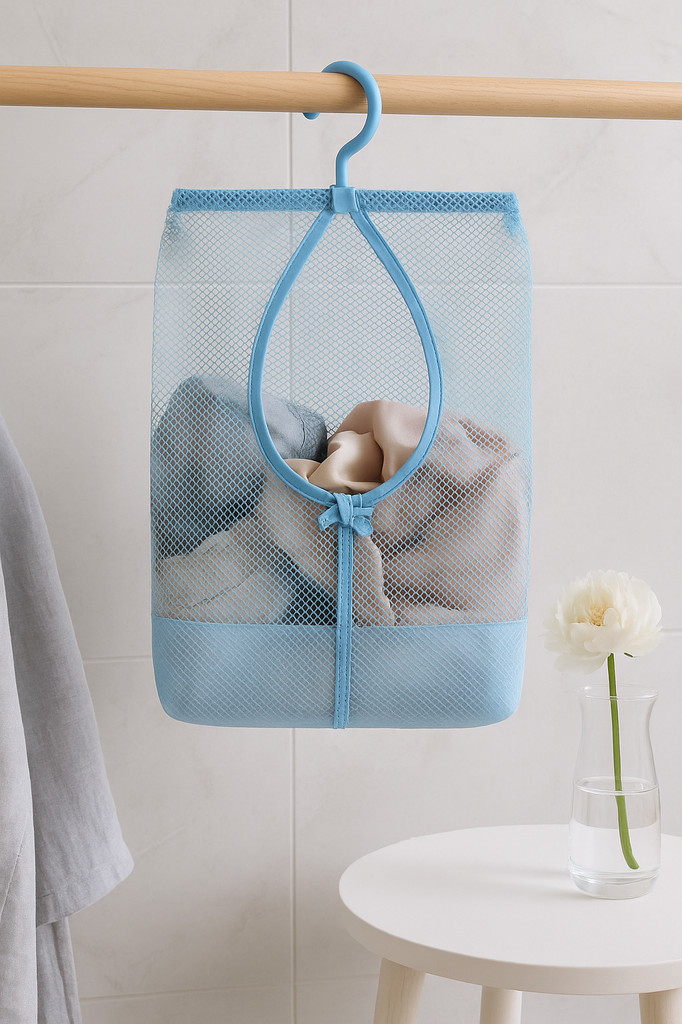 Hangable Classified Storage Mesh Bag Bathroom Living Room Underwear Clothes Hanging Bag Multi-purpose Net Bag Organizer