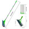 Yard Rake Ergonomic Non-Slip Handle Gardening Tool Heavy Duty Lawns Rake For Patios Yards Porches Courtyards Balconies Terraces
