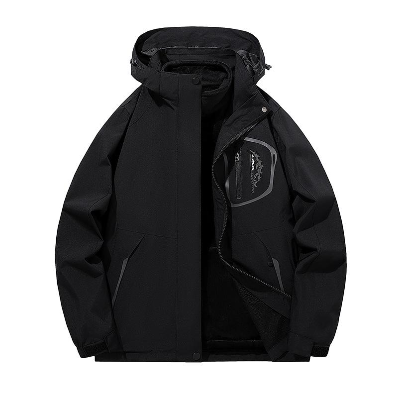 New Autumn and Winter Jacket Outdoor Three-in-one Removable Liner Windproof and Waterproof Jacket Thickened