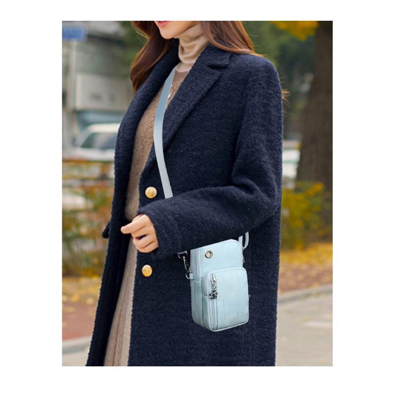 Nowa Koreańska Torebka na Telefon Modna Minimalistyczna Wszechstronna Mini Mała Torebka Etui na Telefon Pionowy Portfelik na Nadgarstek na Monety