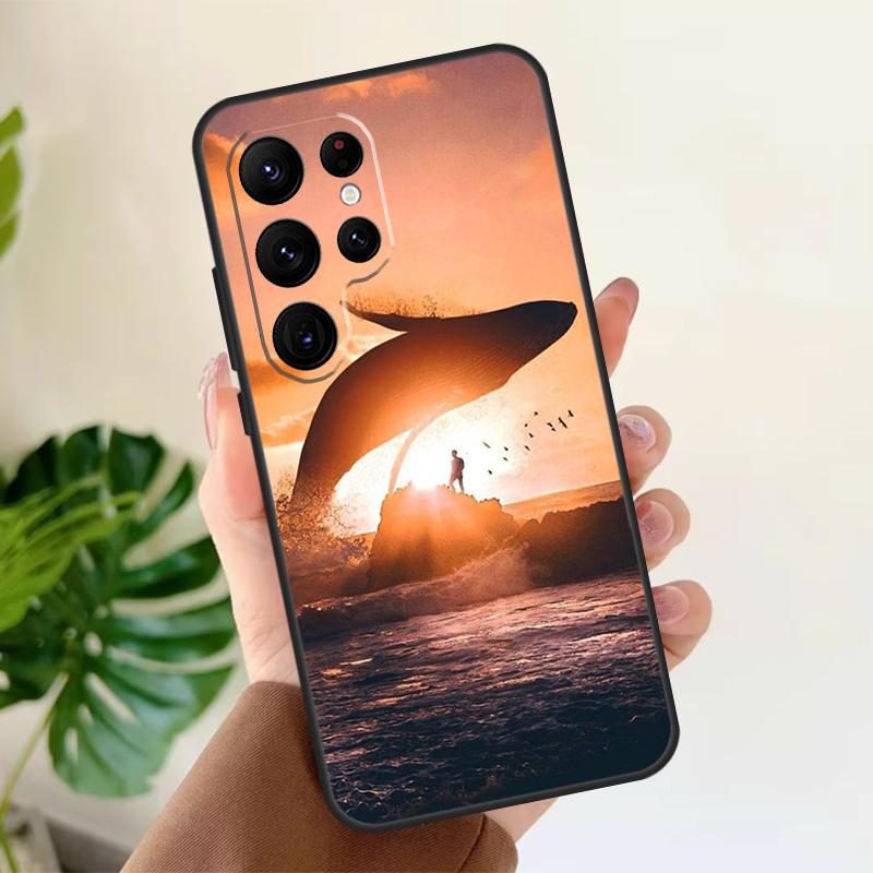Flying Whale Magical Soft Case For Samsung Galaxy S21 S22 S23 S24 S25 Ultra S9 S10 Plus S20 FE S24 FE Phone Cover