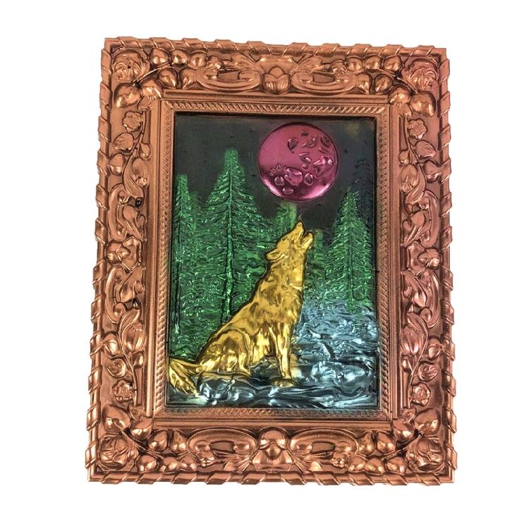 Wall Hanging Silicone Moon Wolf Epoxy Resin Mould for Valentines Day Home Decor
