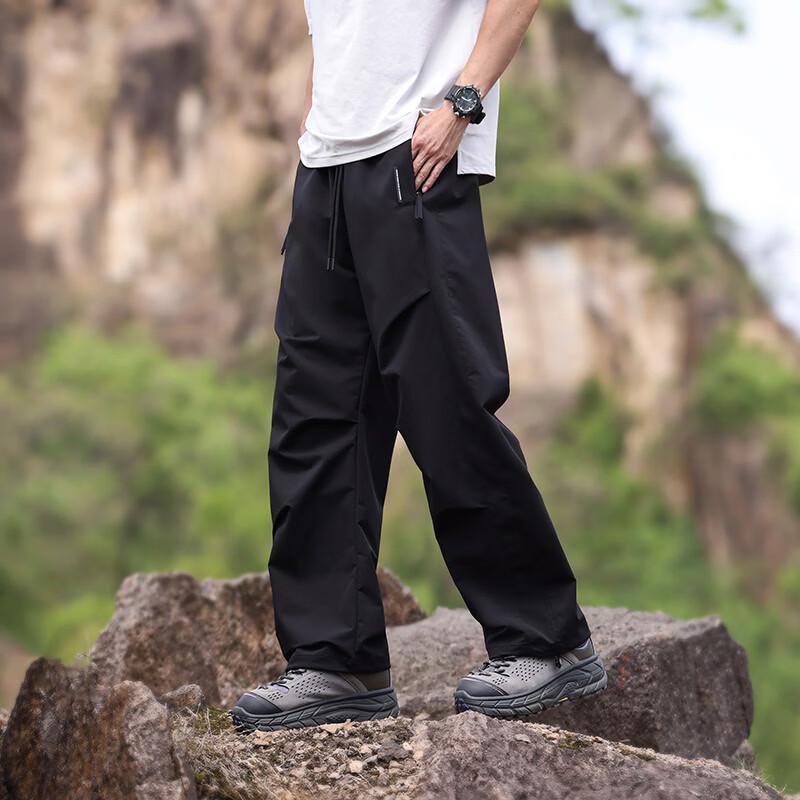 Wassup Sohot Men's Summer Ice Silk Relaxed Fit Cargo Pants