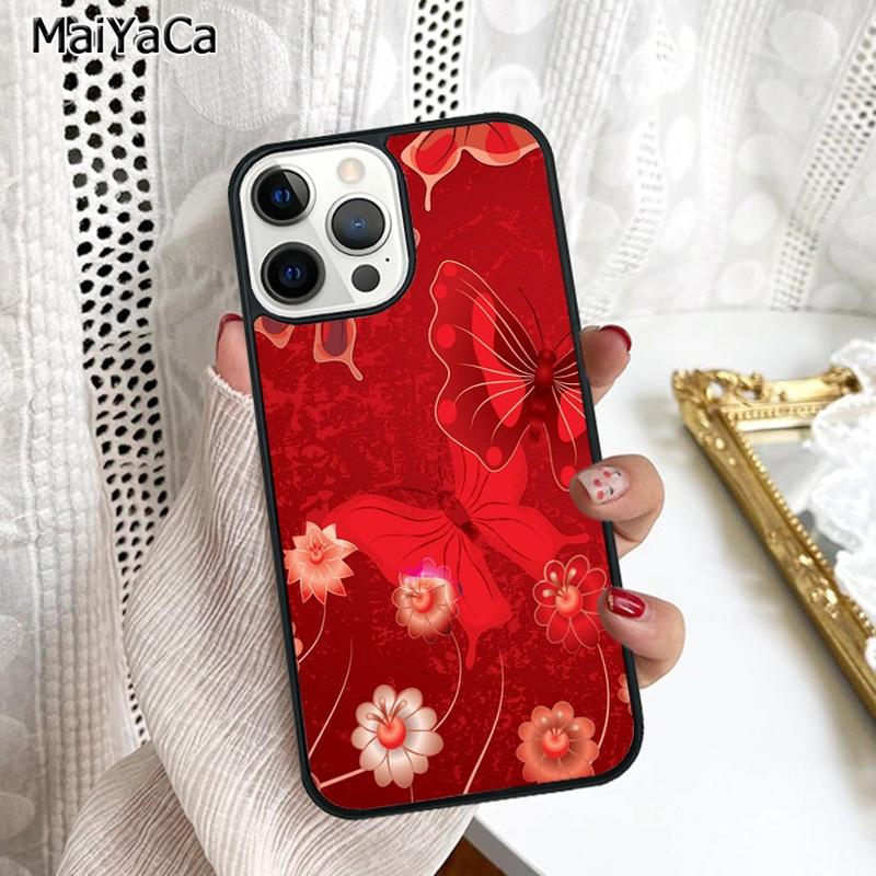 Butterflies Hibiscus Flowers Phone Case Cover For iPhone 17 Air 16 16e 15 plus 11 12 13 14 pro max shell coque