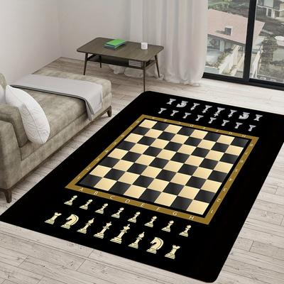 Alfombra Antideslizante Suave para Damas y Ajedrez para Jugar en el Suelo de la Sala de Estar Decoración del Hogar Alfombra Interactiva para Actividades Infantiles
