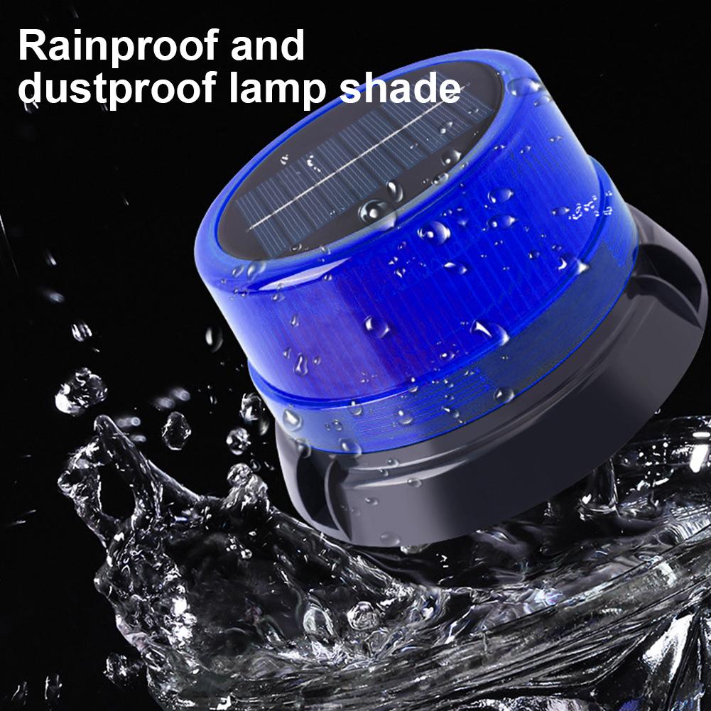 Solar Strobe Warning Light Rechargeable LED Strobe Light Safety Flashing Light for Road Construction Vehicle