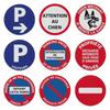 No Trespassing Tin Sign Private Road Warning Round Metal Sign Video Surveillance Wall Art Poster Plate Yard Rigid Safety Sign