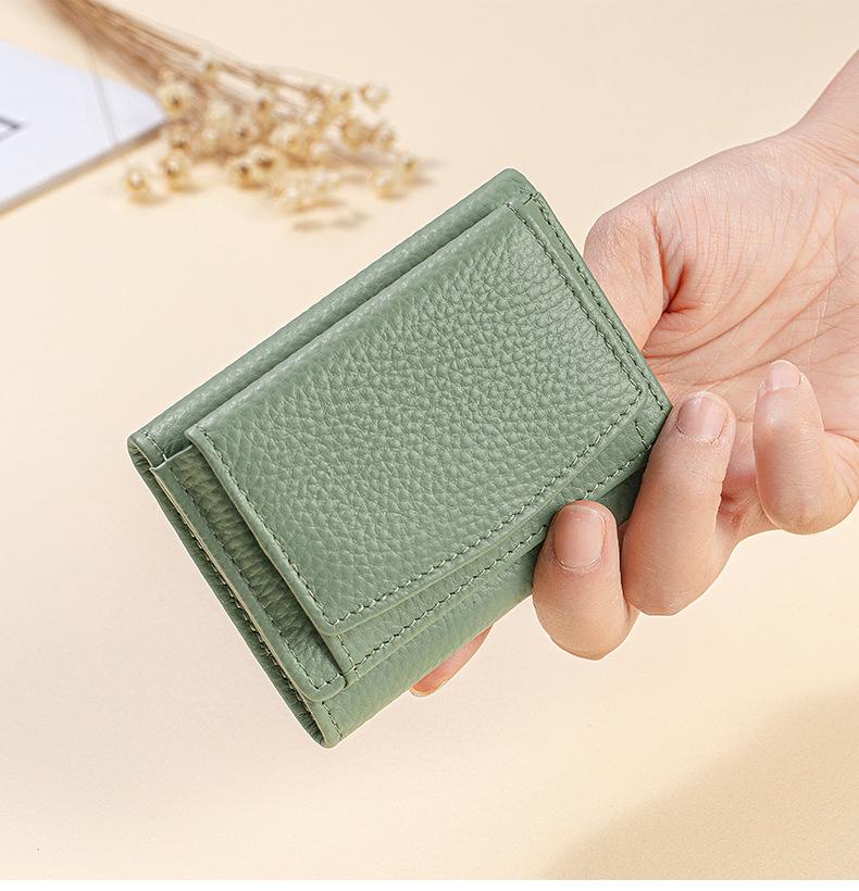 Damski portfel trójdzielny z prawdziwej skóry RFID w stylu japońskim i portmonetka na monety