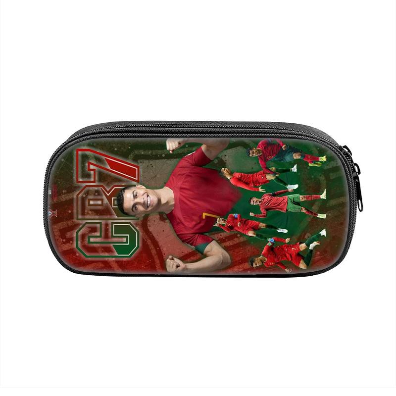 Ronaldo Astuccio per Ragazzi e Ragazze Borsa Portapenne Stella del Calcio Scatola Portapenne con Zip per Ragazzi e Ragazze Miglior Regalo Borse Cosmetiche da Donna