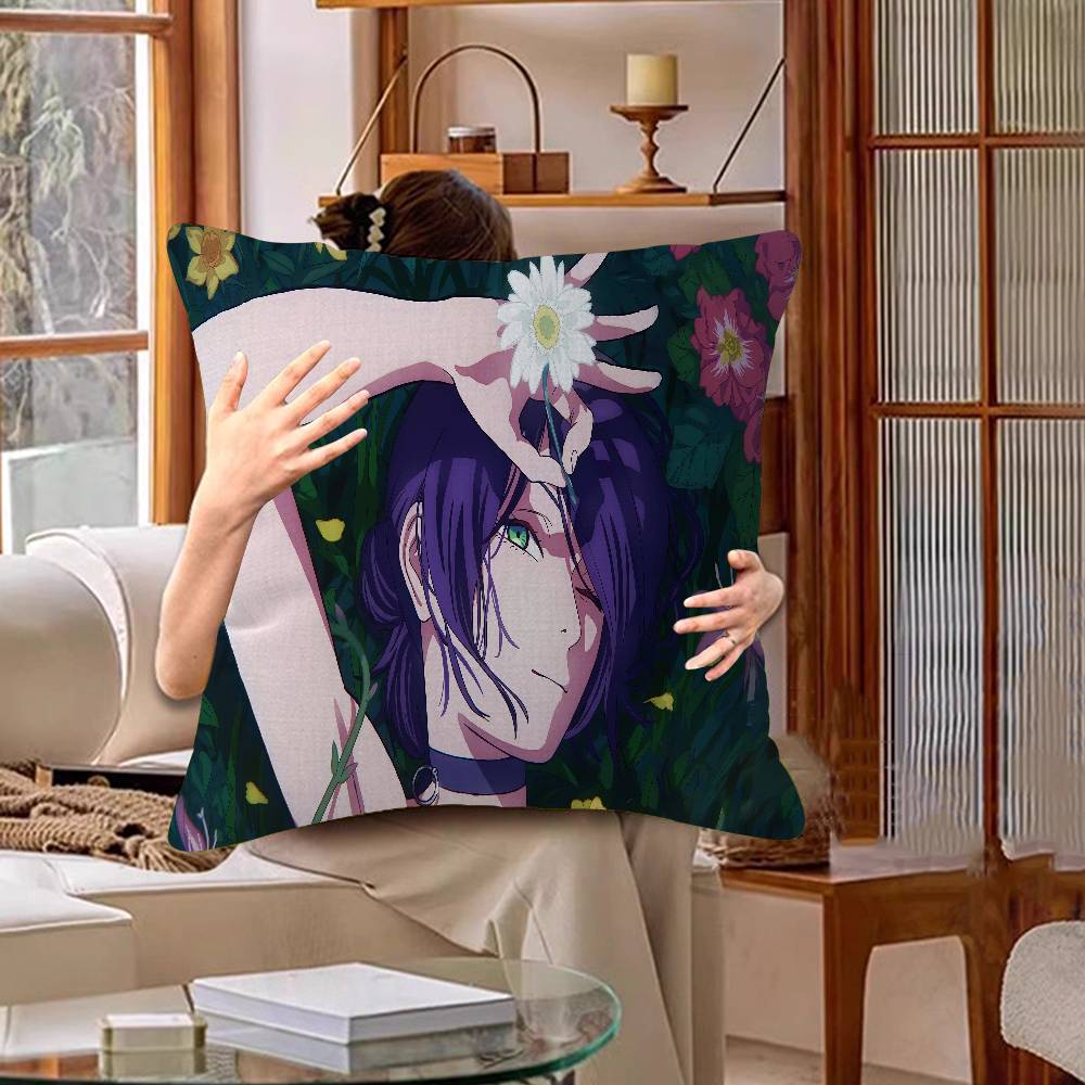 Chainsaw Man The Movie Reze Arc Pillow Covers Cartoon Sofa Decorative Home Double-sided Printing Short Plush Cute Cushion Cover