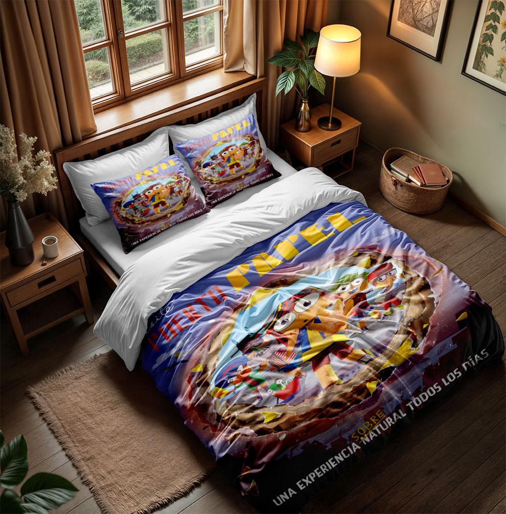 Puerto Papel Duvet Cover Set Without Sheet King Queen Double Full Twin Single Size Bed Linen Set