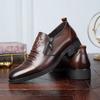 Stivali Eleganti Invernali da Uomo alla Caviglia Antiscivolo Scarpe Britanniche con Zip Nera Cavaliere Punteggiati Punk Stivaletti con Plateau Botas