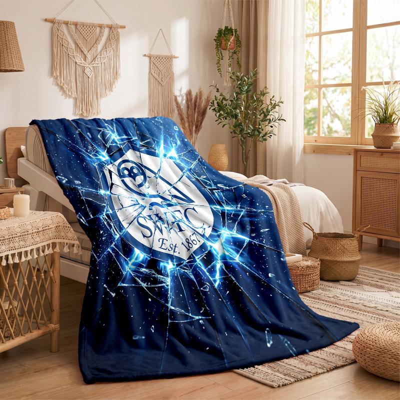 Sheffield Wednesday Football Print Flannel Blanket Soft Warm Sofa Bed Throw Blanket For Home Office Bedroom