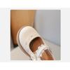 Girls' Princess Style Shoes Solid Color Bowknot Pearl Soft-Sole Casual Flats for Toddlers Elegant Lace Wedding Shoes for Girls