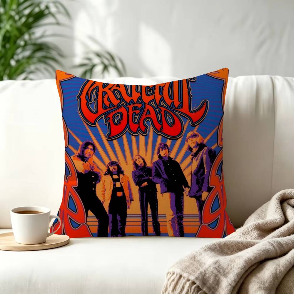 Album GGrateful DDead Band Cushion Cover Pillowcase Upholstery Sofa Throw Pillow Home Decor Pillowcas
