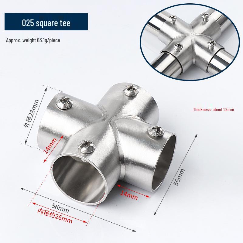 Stainless Steel Pipe Fittings for Clothes Racks and Shelves