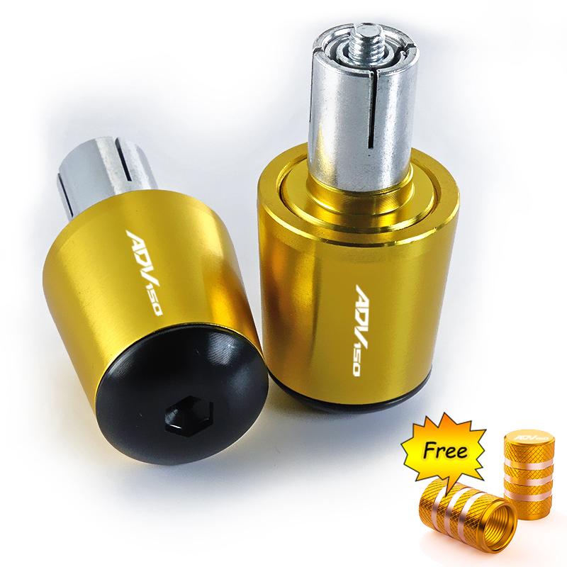 

For HONDA ADV 150 ADV150 2017 2018 2019 2020 2025 Motorcycle Accessories CNC Handle Bar Handlebar Grips Cap End handle Plugs cap золотой