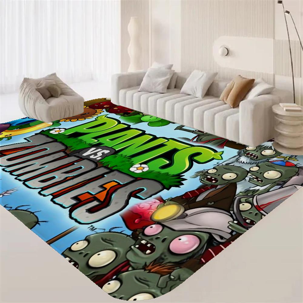 P-plant Vs Z-zombie Floor Mat Rectangle Anti-slip Home Soft Badmat Front Door Indoor Outdoor Mat Hotel Decor Mat