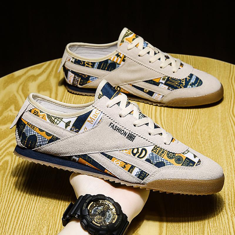 

Men s shoes 2024 new spring and autumn lazy casual versatile Forrest Gump board shoes travel driving Internet celebrity explosion Doudou tide shoes 39 бежевый