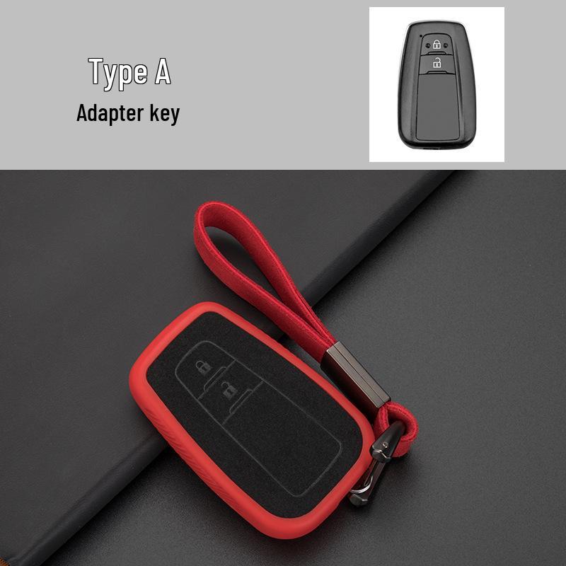 Suede Style Key Case Cover for Toyota Camry (8th Gen) & 2018 Prado Land Cruiser