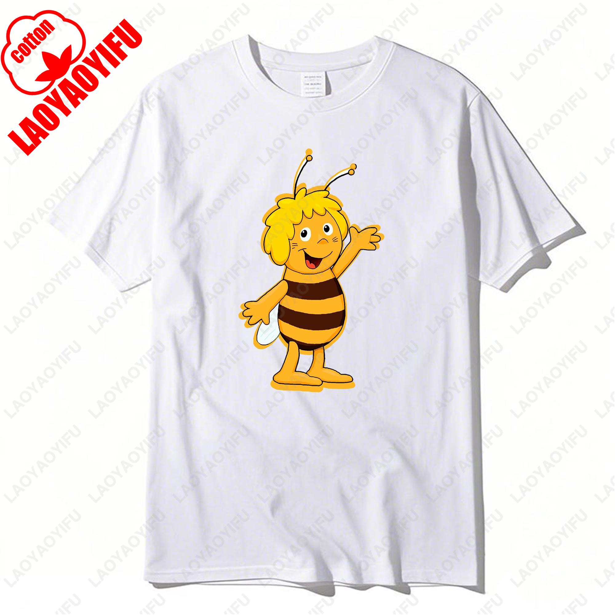 

Maya The Bee Movie Cute Tshirt Funny Summer Fashion Short Sleev Popular Commuter Unisex Tees Cotton Men Women Harajuku Tops Gift M