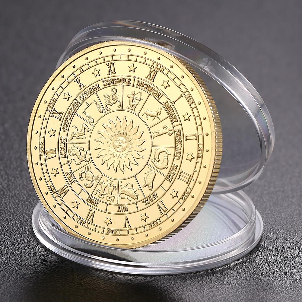 Gold Plated Physical Coin Limited Editions Exquisite Commemorative Medal Precious Metal Finish Zodiac Coins for Friends Family