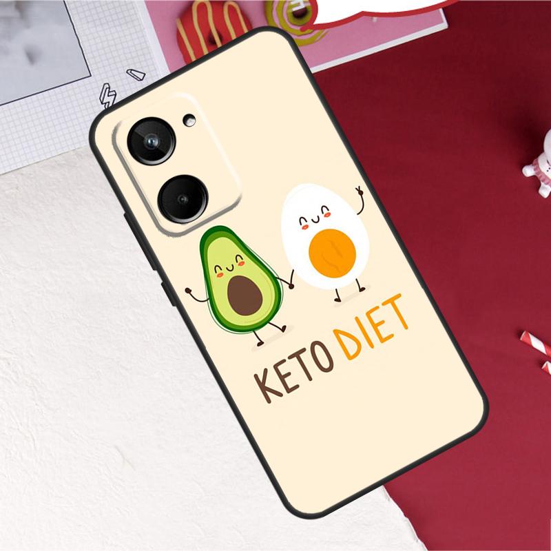 Cute Avocado Fruits For Realme GT7 Pro 15 10 11 12 13 14 Pro Plus C67 C65 C63 C61 C55 C53 C51 C35 C75 C71 Case