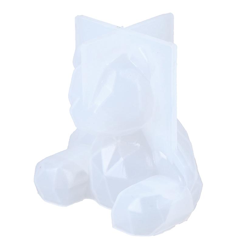 Geometric Bear Silikonová forma Diy Stereo Mirror Form Mousse Ornaments Dekor